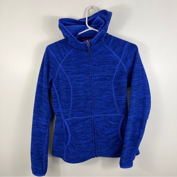 The North Face Hoodie Womens Small Blue Polartec Full Zip Long Sleeve - Picture 1 of 12